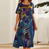 Vestido Cómodo Yasmine™ con Estampado Abstracto