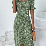 Vestido Floral de Manga Corta Jeanne™