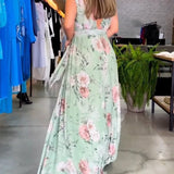 Vestido Sin Mangas Venesa™ con Escote en V y Estampado Floral