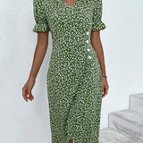 Vestido Floral de Manga Corta Jeanne™