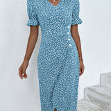 Vestido Floral de Manga Corta Jeanne™