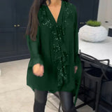 Blusa Elegante Ksenia con Detalle de Volantes