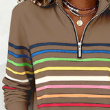Sudadera con Cremallera Rayas Viena