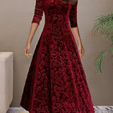 Vestido de Fiesta de Terciopelo Denise con Escote en V