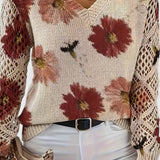 Suéter Elegante con Estampado Floral Aurélie