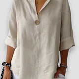 Blusa Casual Tessa con Cuello en V