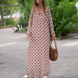 Vestido Entallado Estampado Juliet™ con Cuello en V