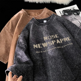 Camiseta Rosa Lavada Oversized