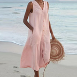 Vestido de Verano Lyra con Cuello en V
