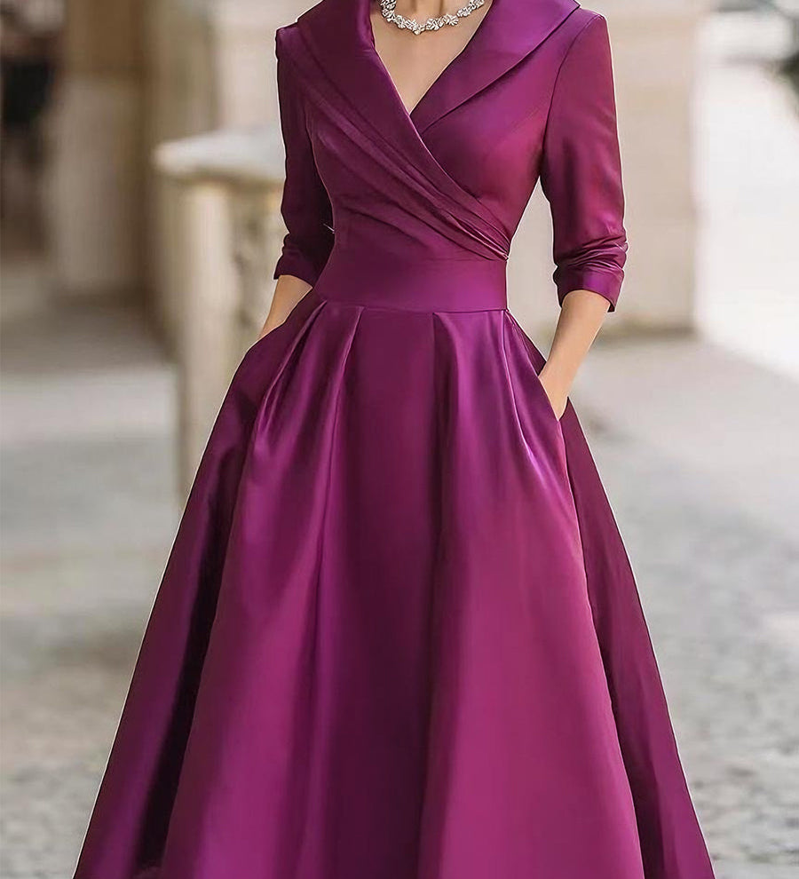 Lina - Vestido de Mujer midi de satén
