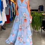 Vestido Sin Mangas Venesa™ con Escote en V y Estampado Floral