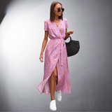 Vestido Cruzado Ketty de Material Premium Hecho a Mano