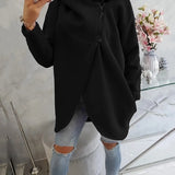 Sudadera con Cremallera Asimétrica