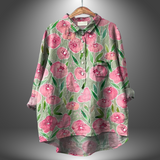 Camisa Floral Artesanal Virginia para Mujer