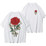 Camiseta Gráfica 'Nunca Separar' con Diseño de Rosa
