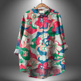 Camisa Floral Artesanal Virginia para Mujer
