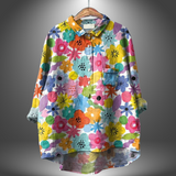 Camisa Floral Artesanal Virginia para Mujer