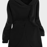 Sudadera con Cremallera Asimétrica