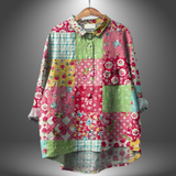 Camisa Floral Artesanal Virginia para Mujer
