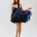 Minivestido Brisa con escote en V y volantes para Mujer