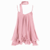 Minivestido Brisa con escote en V y volantes para Mujer