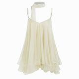 Minivestido Brisa con escote en V y volantes para Mujer