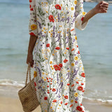 Vestido Vintage Bordado Raquel