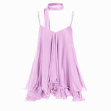 Minivestido Brisa con escote en V y volantes para Mujer