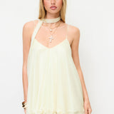 Minivestido Brisa con escote en V y volantes para Mujer