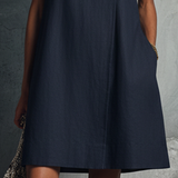Vestido Mini con Botonadura Dorada Alba para Mujer