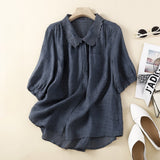 Blusa Abotonada Laurienne™ con Cuello de Encaje