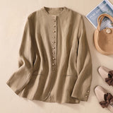Blusa de Lino Laurienne™ Abotonada