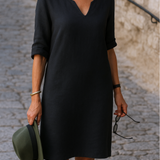 Vestido Elegante con Escote en V Ria™