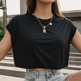 Camiseta Cortada Boxy Esencial