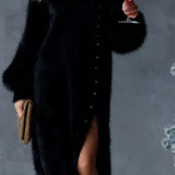 Vestido Elegante de Felpa