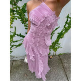 Vestido Largo Renata™ para Bodas y Fiestas con Volantes