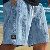 Shorts de Lounge de Punto con Diseño de Diamante