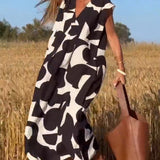 Vestido Estampado Elegante Stéphanie™ con Cuello en V