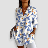 Blusa Sofia con Botones y Estampado