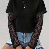 Camiseta Capa de Encaje Mirelle