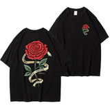 Camiseta Gráfica 'Nunca Separar' con Diseño de Rosa
