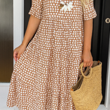 Vestido Midi de Manga Corta Zerelle