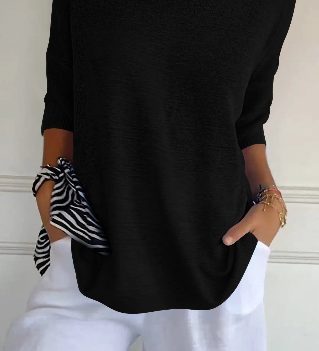 Top de Malla Anna con Cuello en V