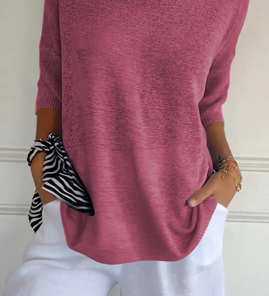 Top de Malla Anna con Cuello en V