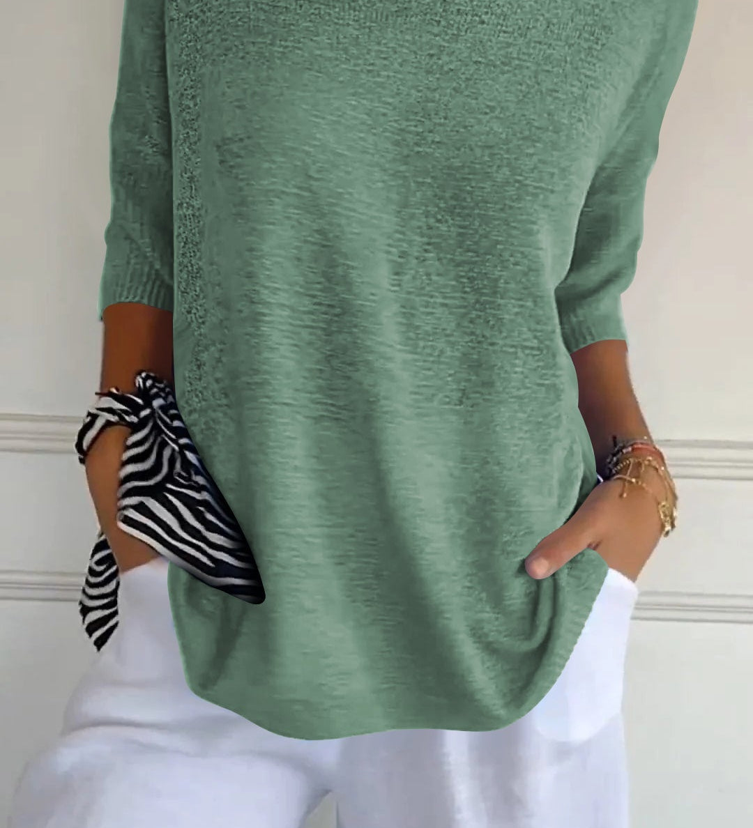 Top de Malla Anna con Cuello en V