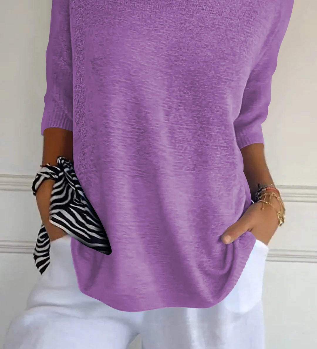 Top de Malla Anna con Cuello en V