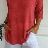 Top de Malla Anna con Cuello en V
