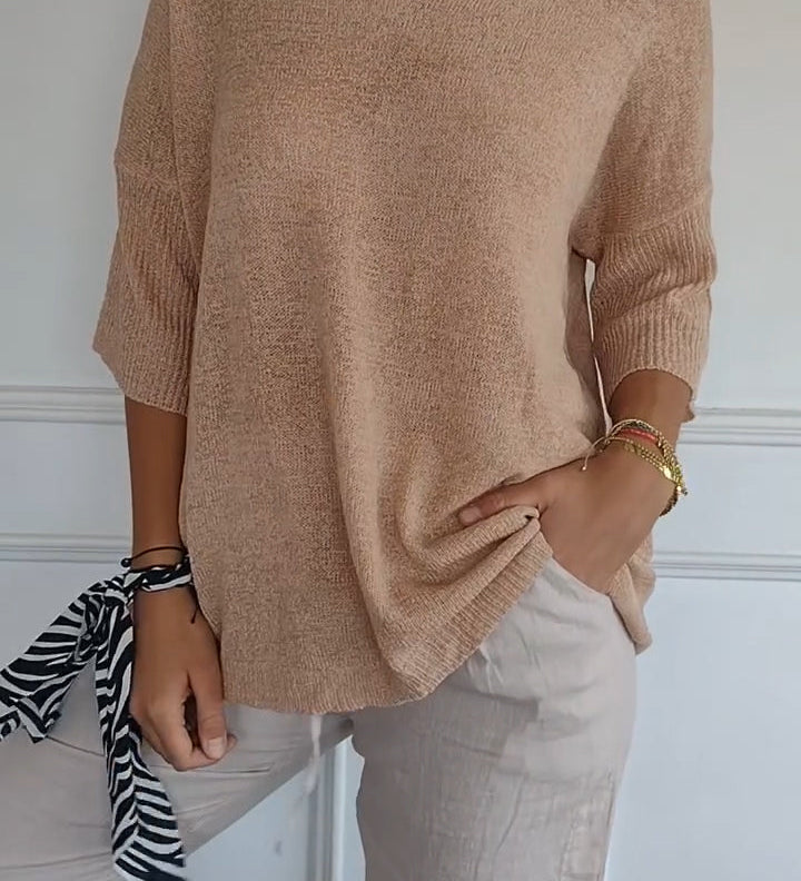 Top de Malla Anna con Cuello en V