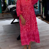 Vestido Estampado Inge™ con Cuello en V