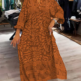 Vestido Estampado Inge™ con Cuello en V